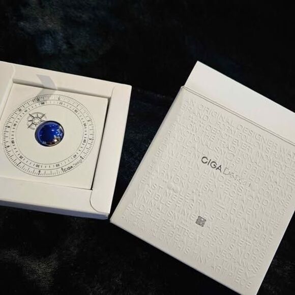 Ciga Design sterling silver globe pendant on 26" chain - Picture 3 of 6